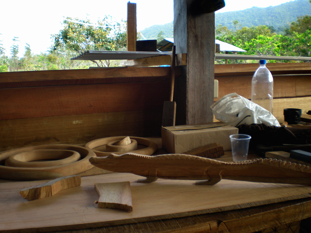 Oficina de madeira na Guiana Inglesa